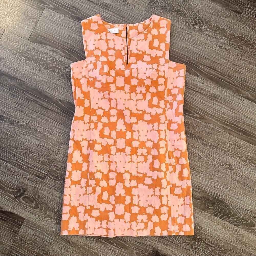 This Is Corey Cor|y Orange Pink Sleeveless Dress